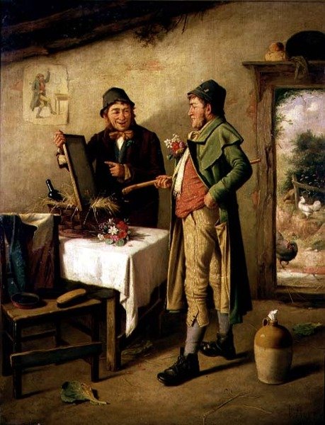 Sein Spiegelbild bewundernd von Charles Hunt