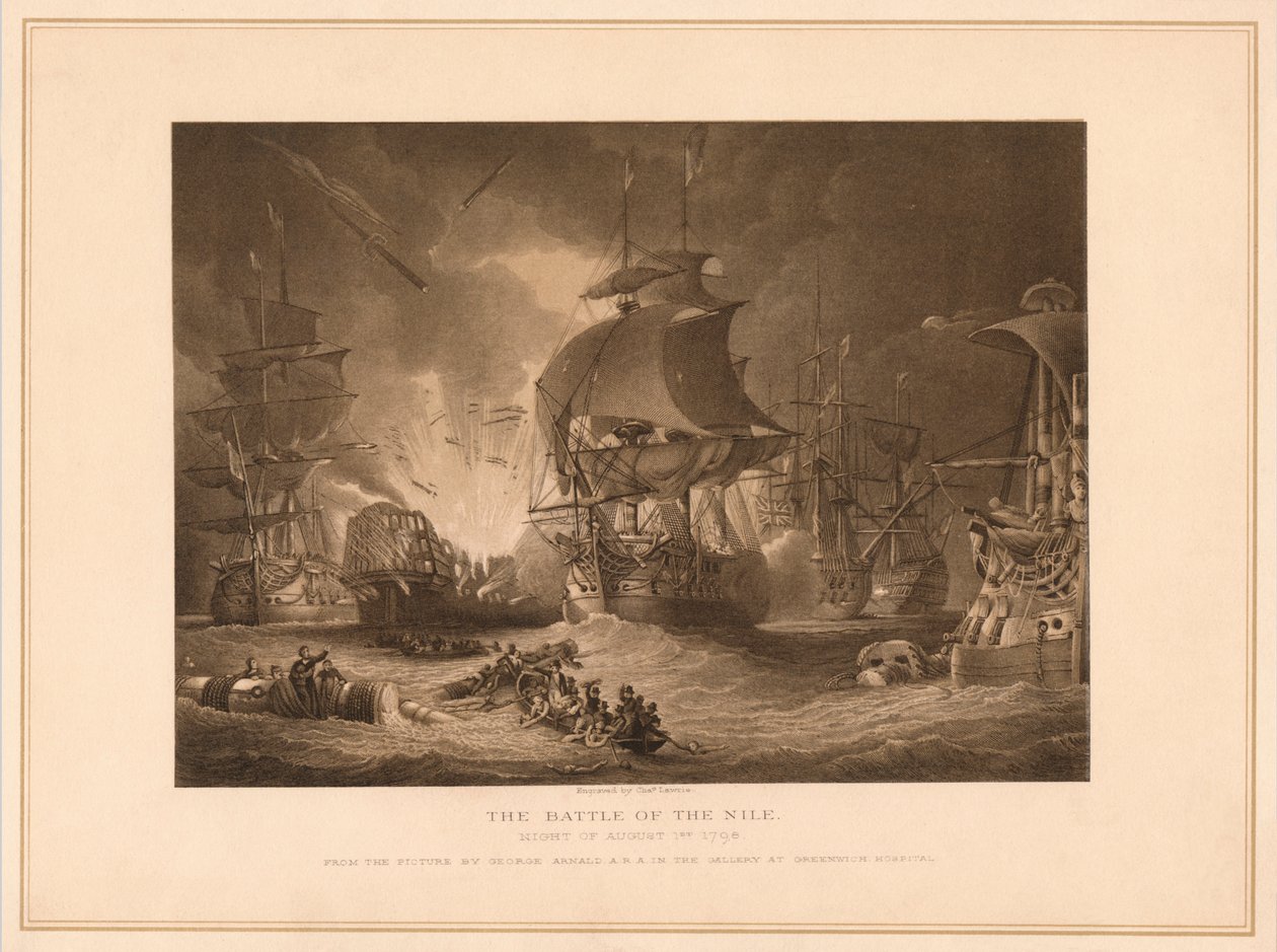 Die Schlacht am Nil, 1798 1878 von Charles Lawrie