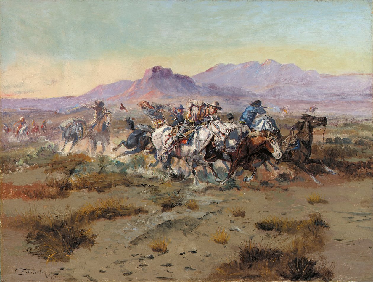 Der Angriff, 1900 von Charles Marion Russell