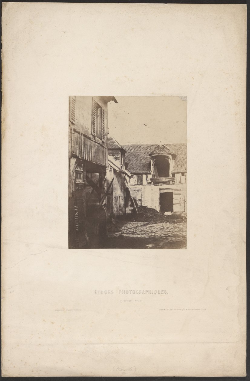 Hof eines Bauernhauses von Charles Marville