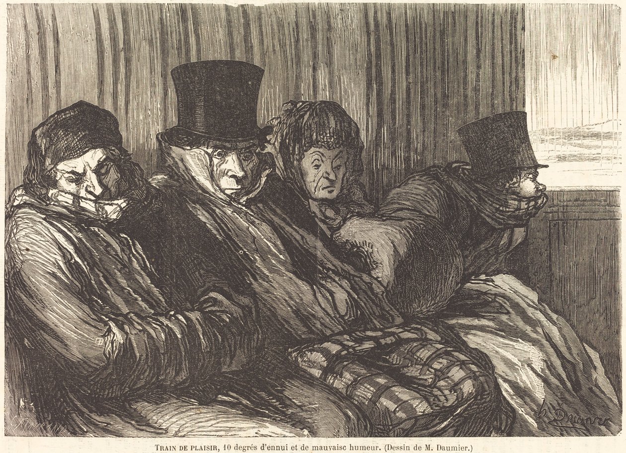 Vergnügungszug von Charles Maurand after Honoré Daumier