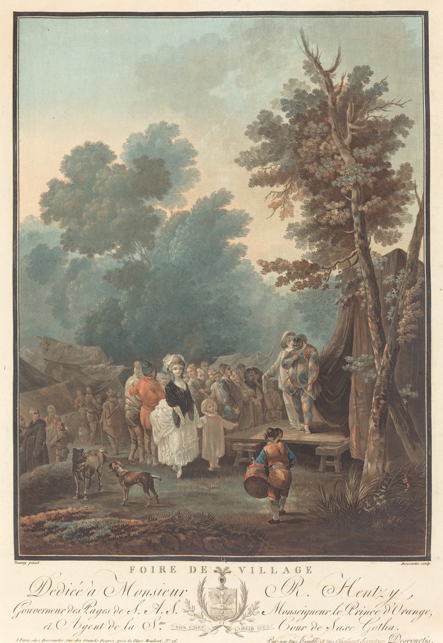 Dorffest von Charles Melchior Descourtis after Nicolas Antoine Taunay