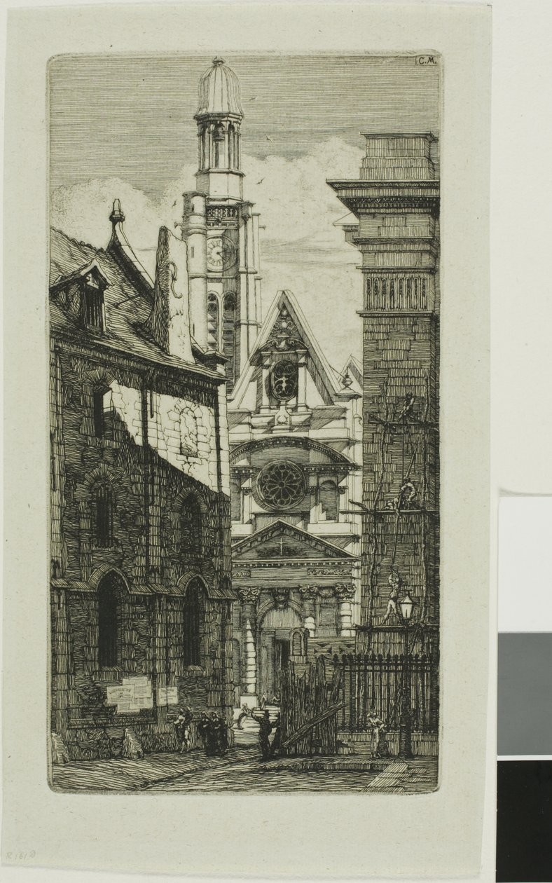 Kirche St. Etienne du Mont, Paris von Charles Meryon