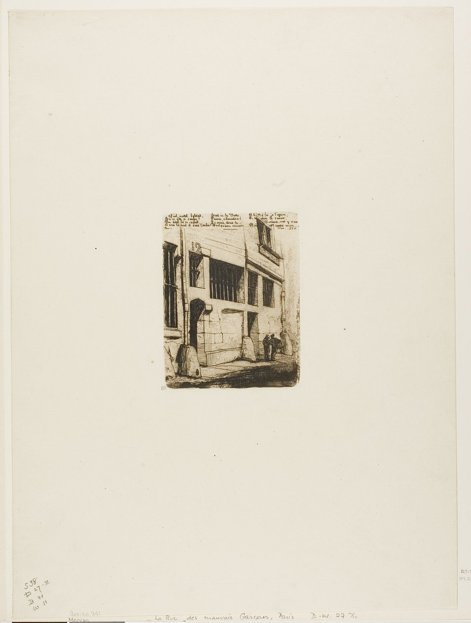 La rue des Mauvais Garçons von Charles Meryon