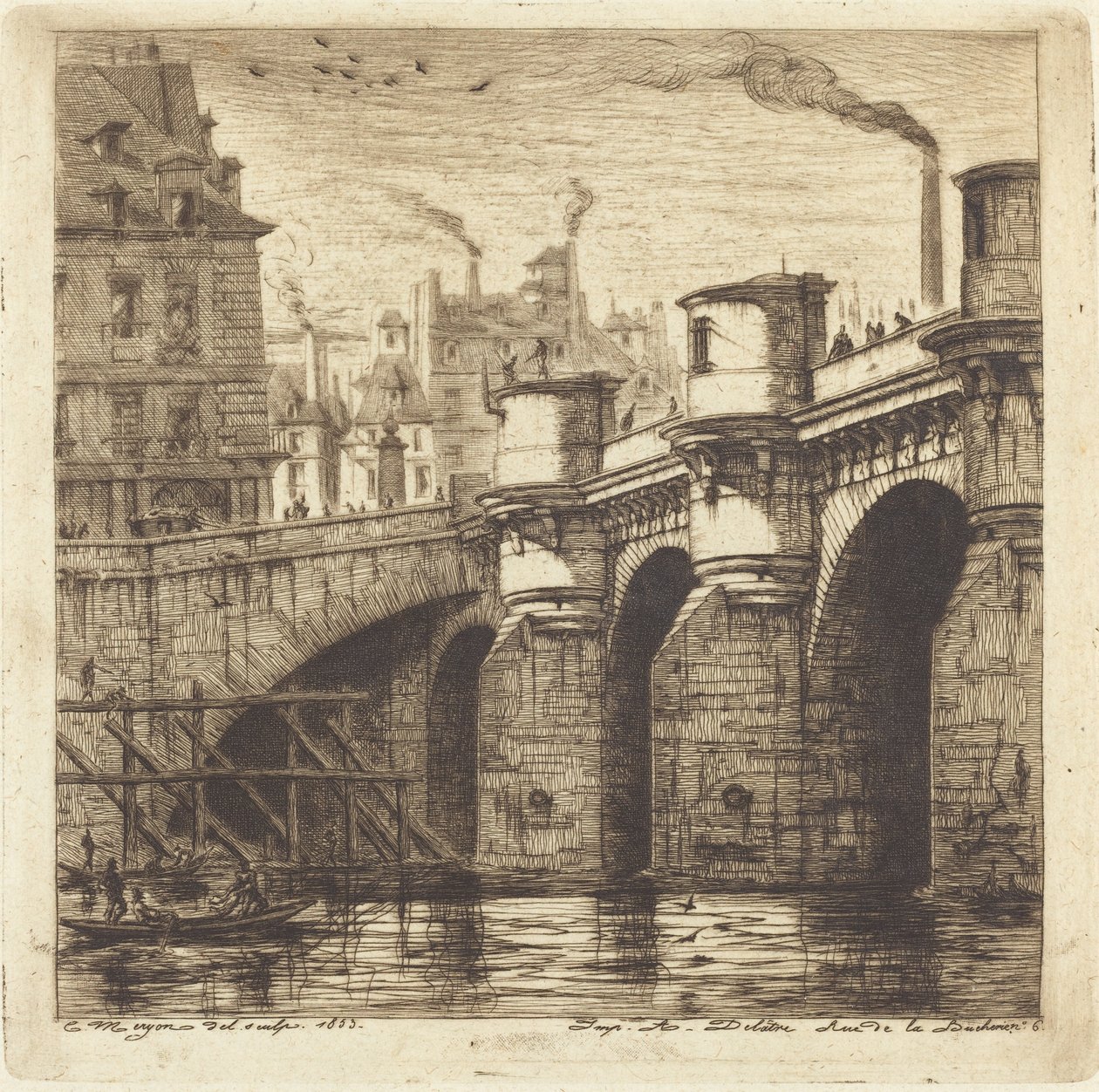 Le Pont Neuf, Paris von Charles Meryon