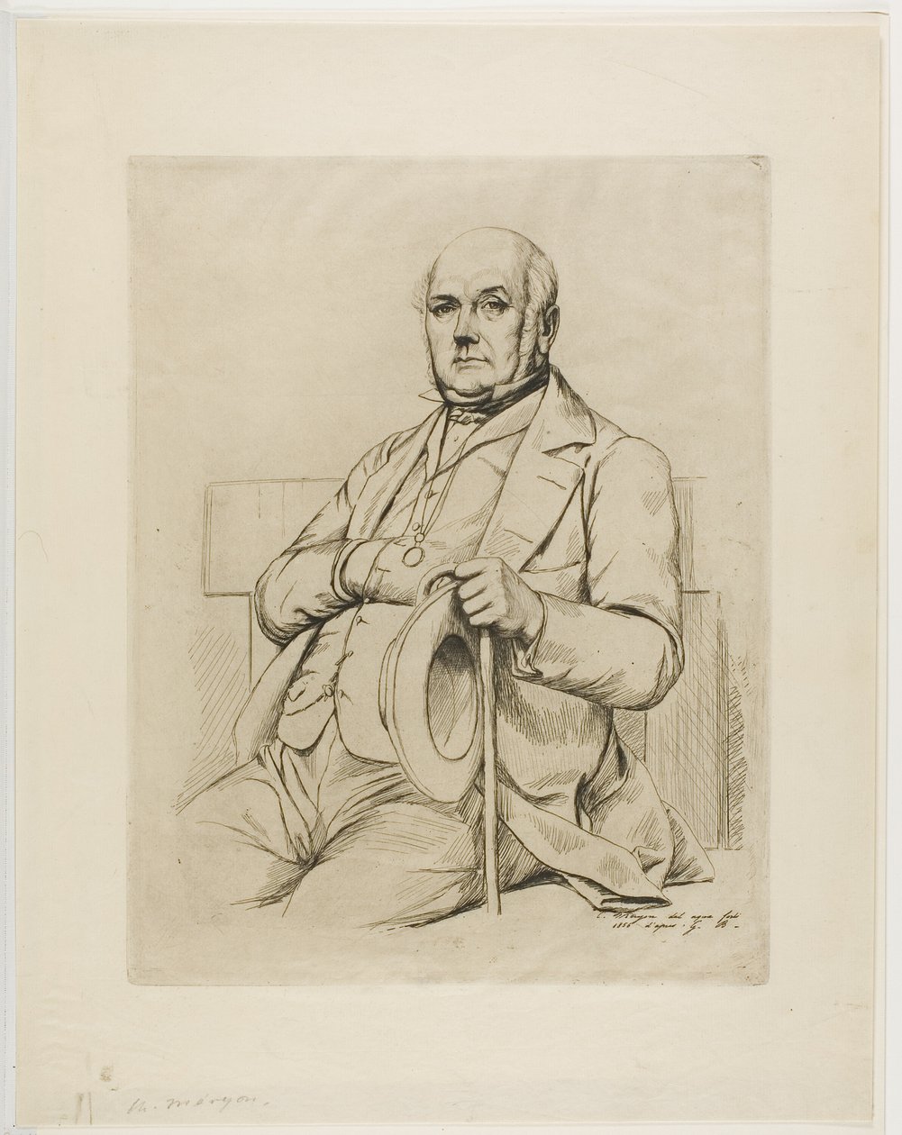 Porträt von Casimir le Conte von Charles Meryon