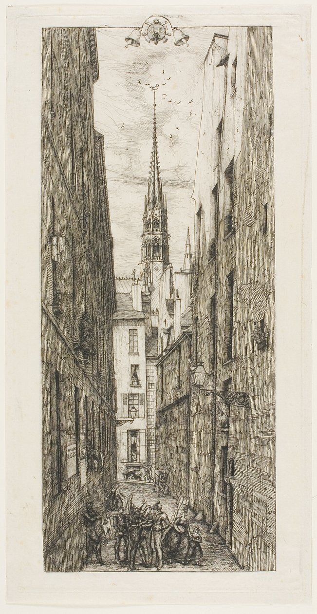 Rue des Chantres, Paris von Charles Meryon