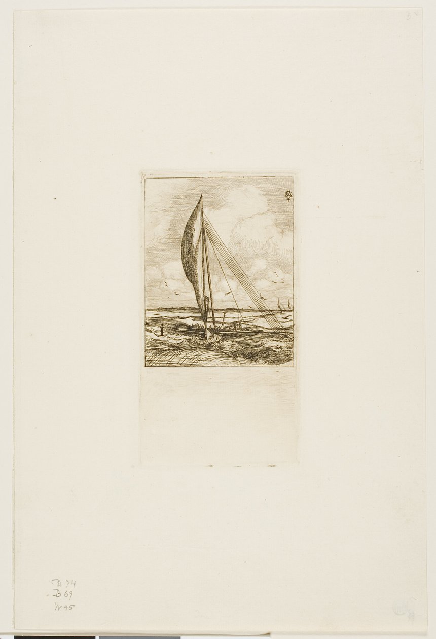 Schnellsegelnde Proa, Mulgrave-Archipel, Ozeanien von Charles Meryon