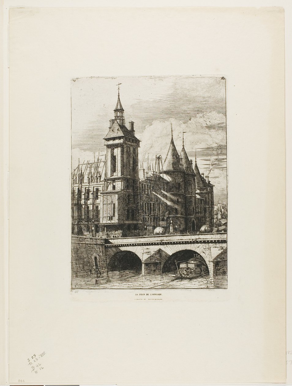 Der Uhrturm, Paris von Charles Meryon