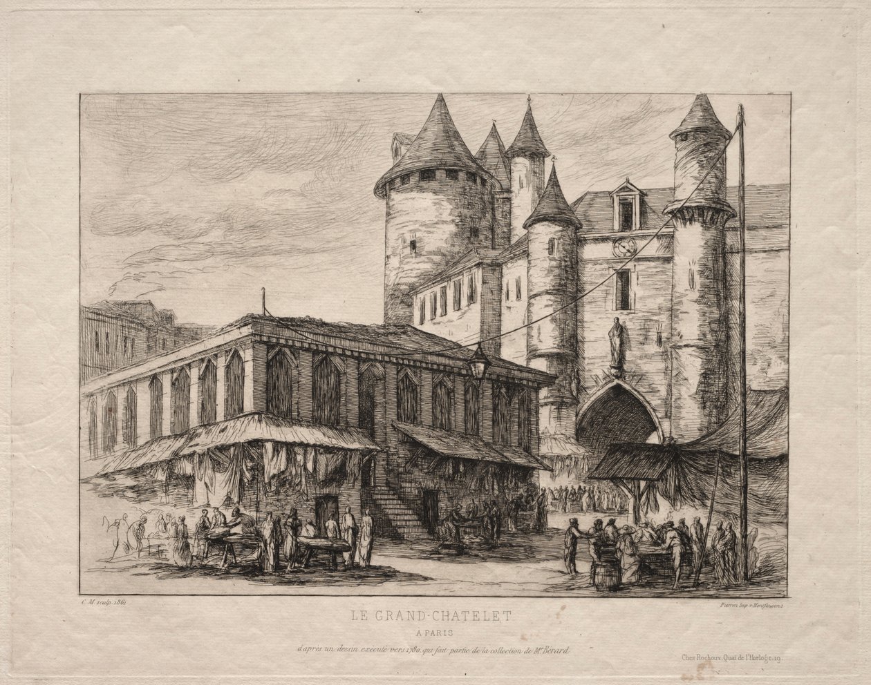 Das Grand Châtelet, Paris, um 1780, 1861 von Charles Meryon