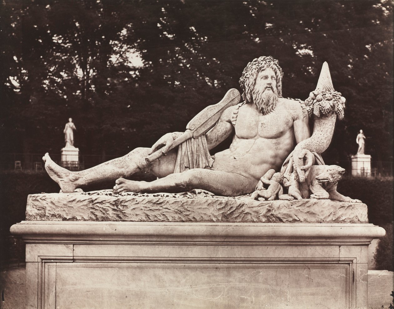 Der Tiber, Tuileriengarten, Paris, 1859 von Charles Nègre