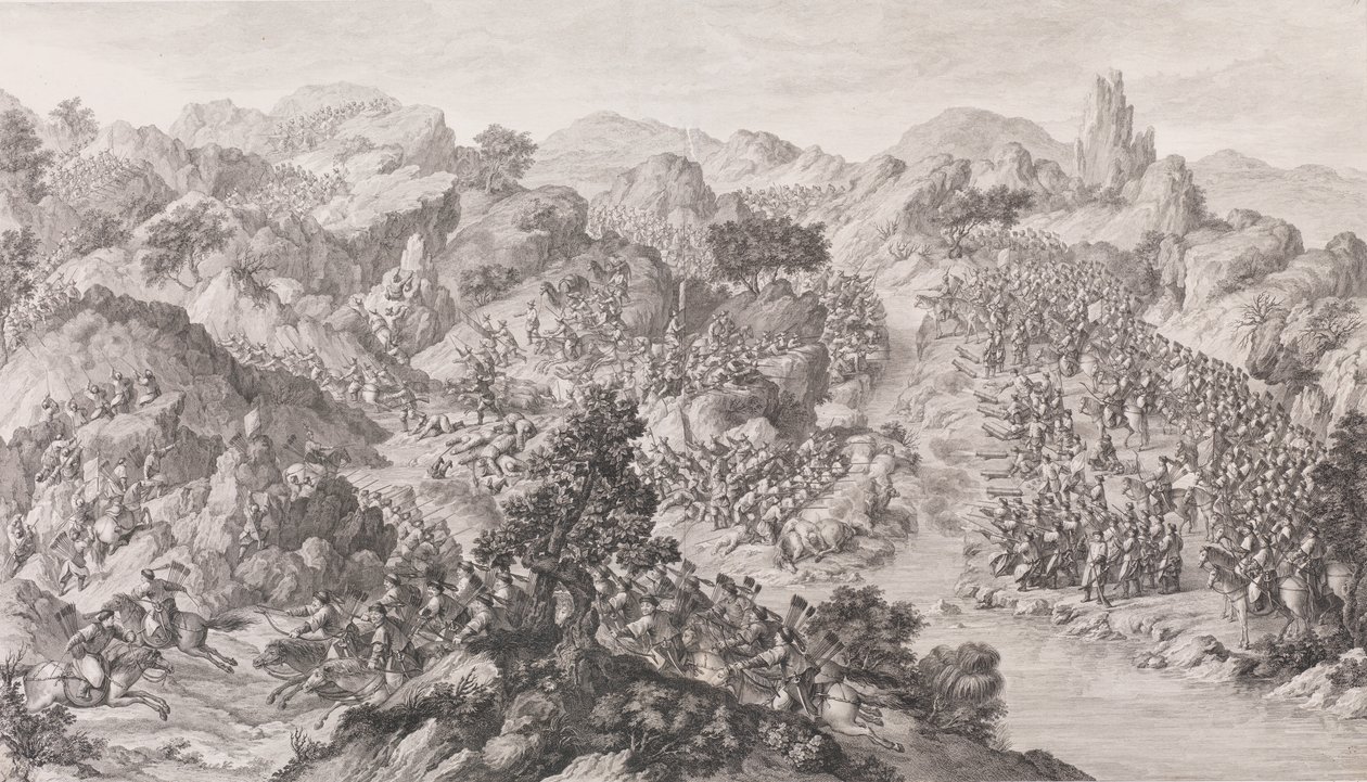 Die Schlacht von Yesil-köl-nör, 1772 von Charles Nicolas Cochin