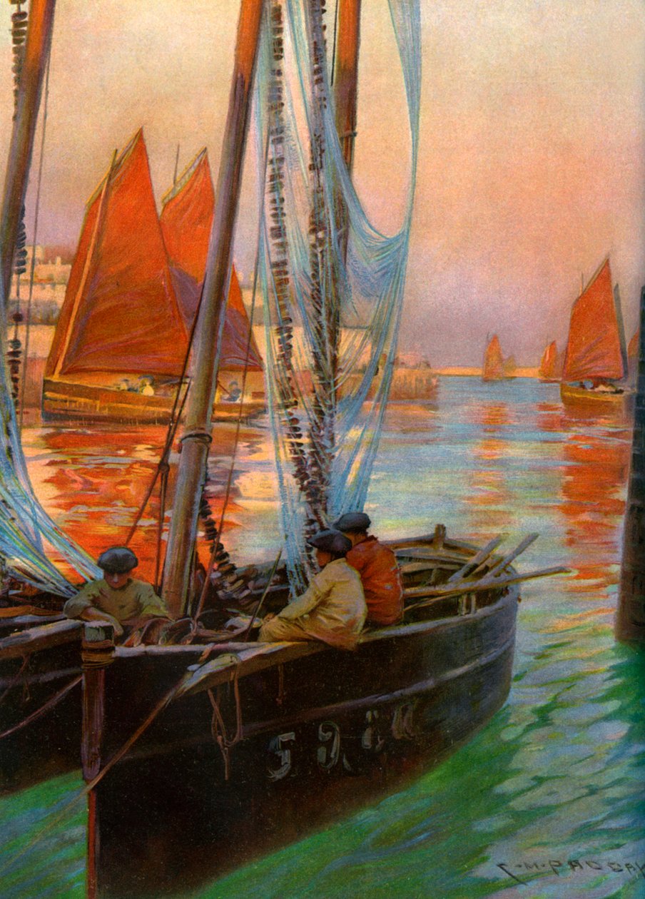 Brest Fischerboote, 1907 von Charles Padday