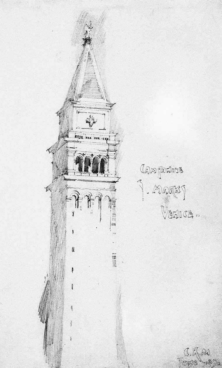 Campanile, S. Marks, Venedig, 1891 von Charles Rennie Mackintosh