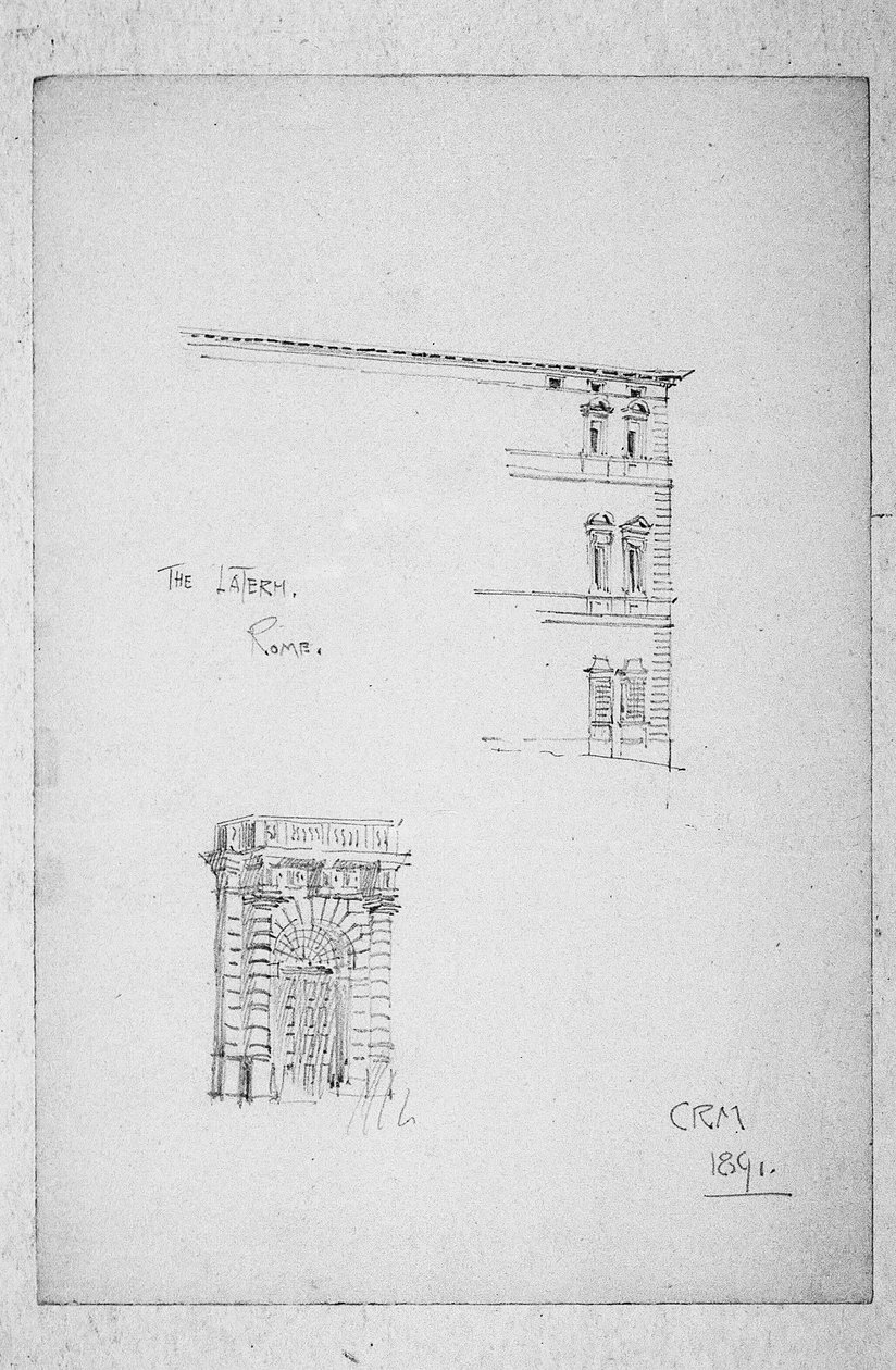 Der Lateran, Rom, 1891 von Charles Rennie Mackintosh