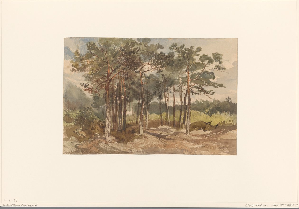 Baumgruppe im Wald bei Driebergen von Charles Rochussen