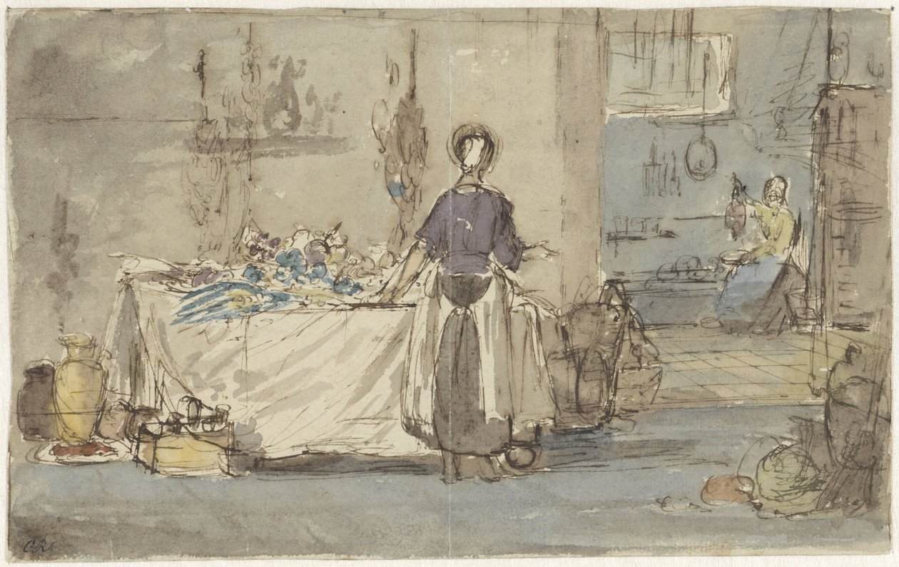 Kücheninterieur von Charles Rochussen