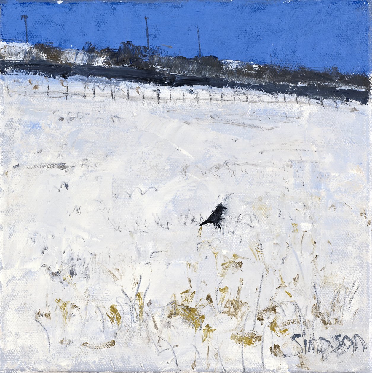 Winterkrähe, 2011 von Charles Simpson