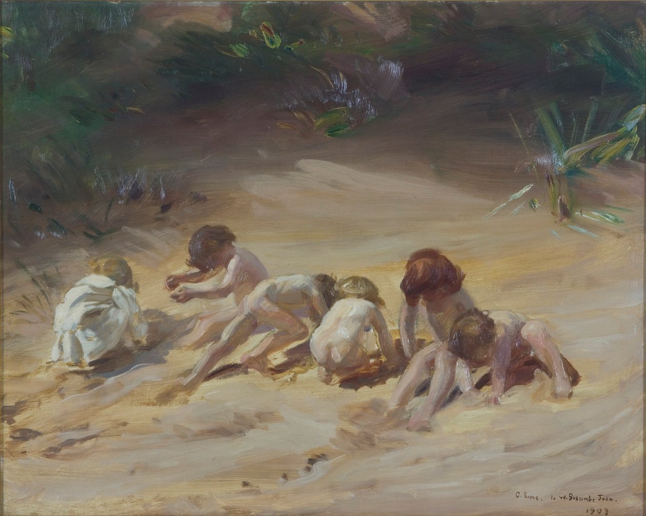 Kinder beim Spielen von Charles Sims