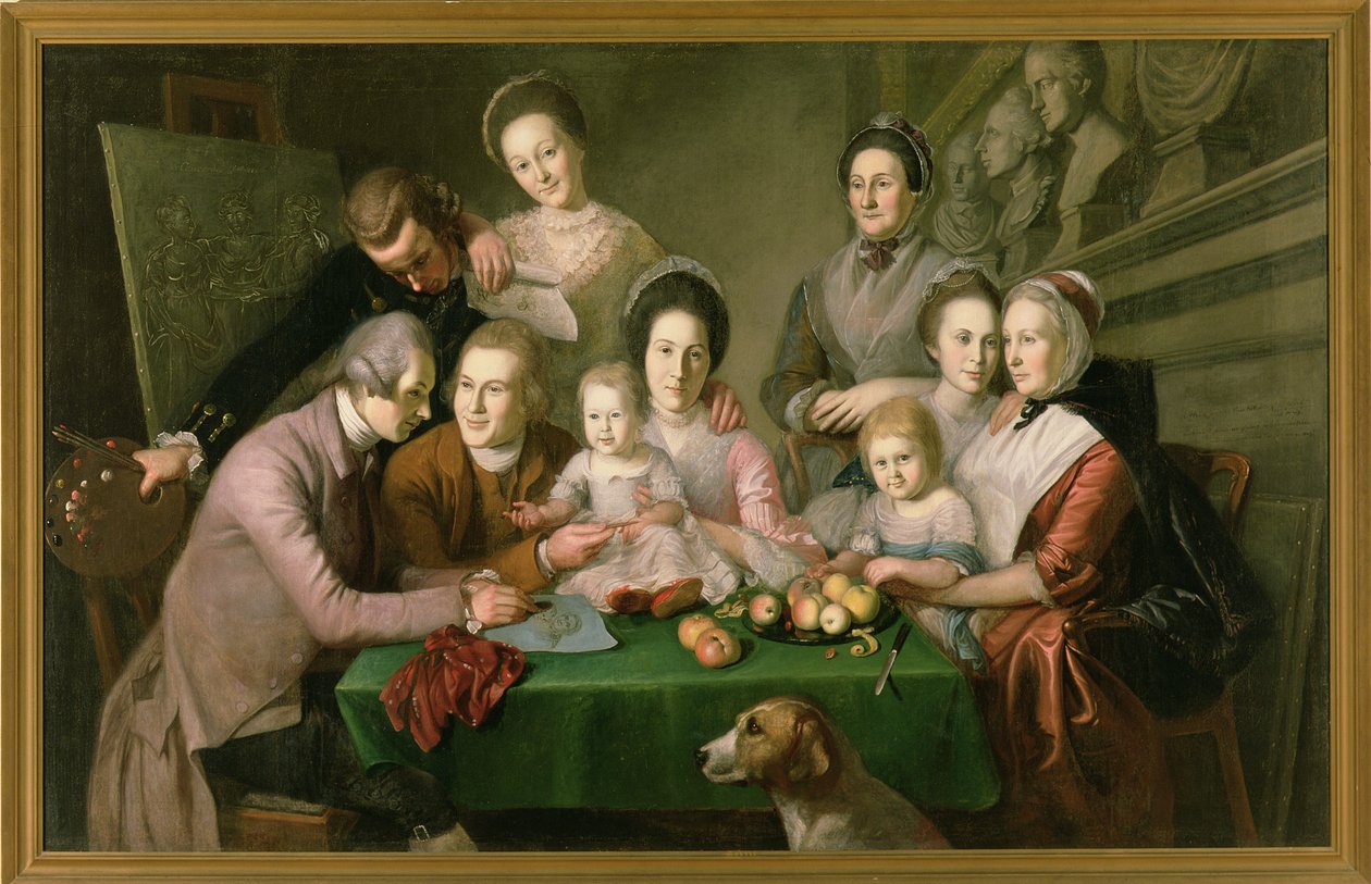 Die Familie Peale, ca. 1770-3 von Charles Willson Peale