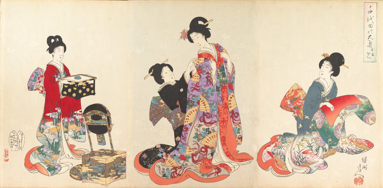 Chiyoda-Schloss Album der Frauen, 1895 von Chikanobu Yoshu