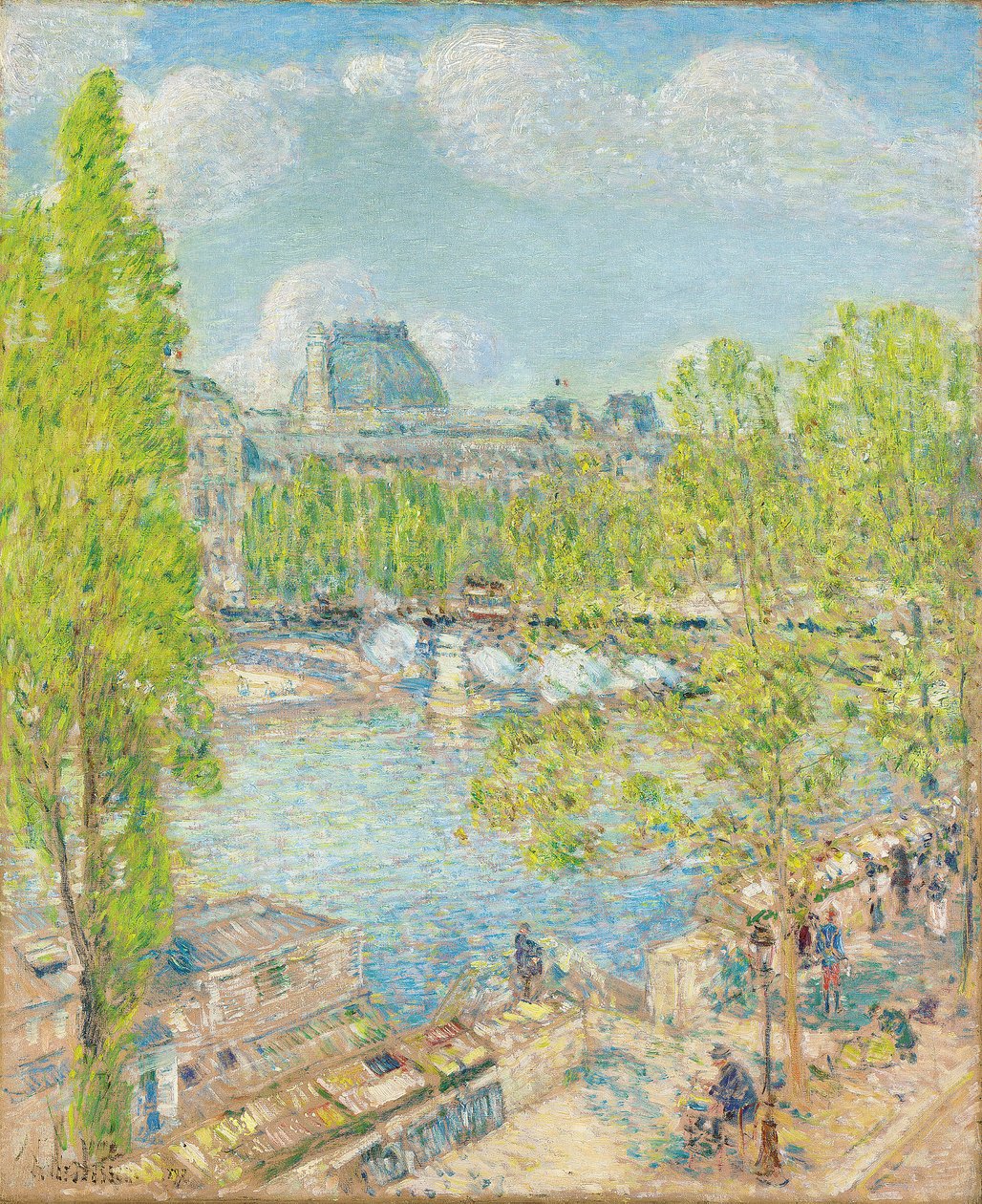 April, Quai Voltaire, Paris von Childe Frederick Hassam