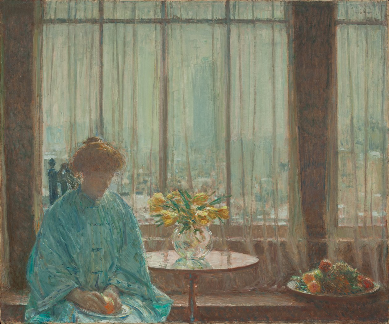 Das Frühstückszimmer, Wintermorgen von Childe Frederick Hassam