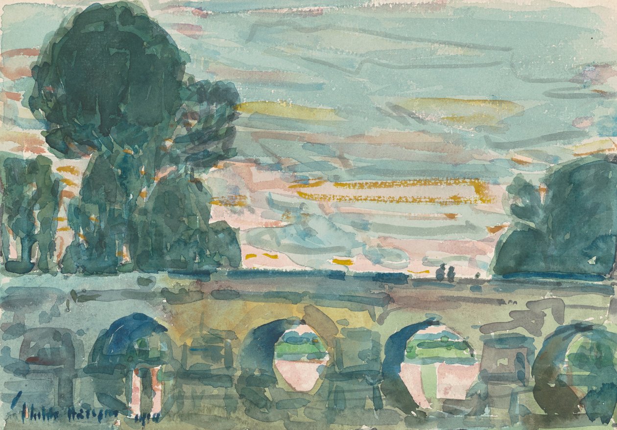 Die Brücke bei Grez von Childe Frederick Hassam