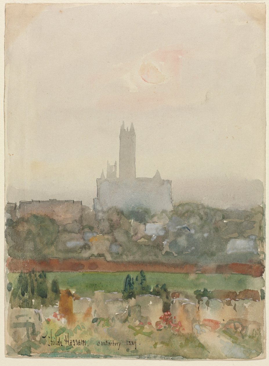 Canterbury Cathedral recto, 1889 von Childe Hassam