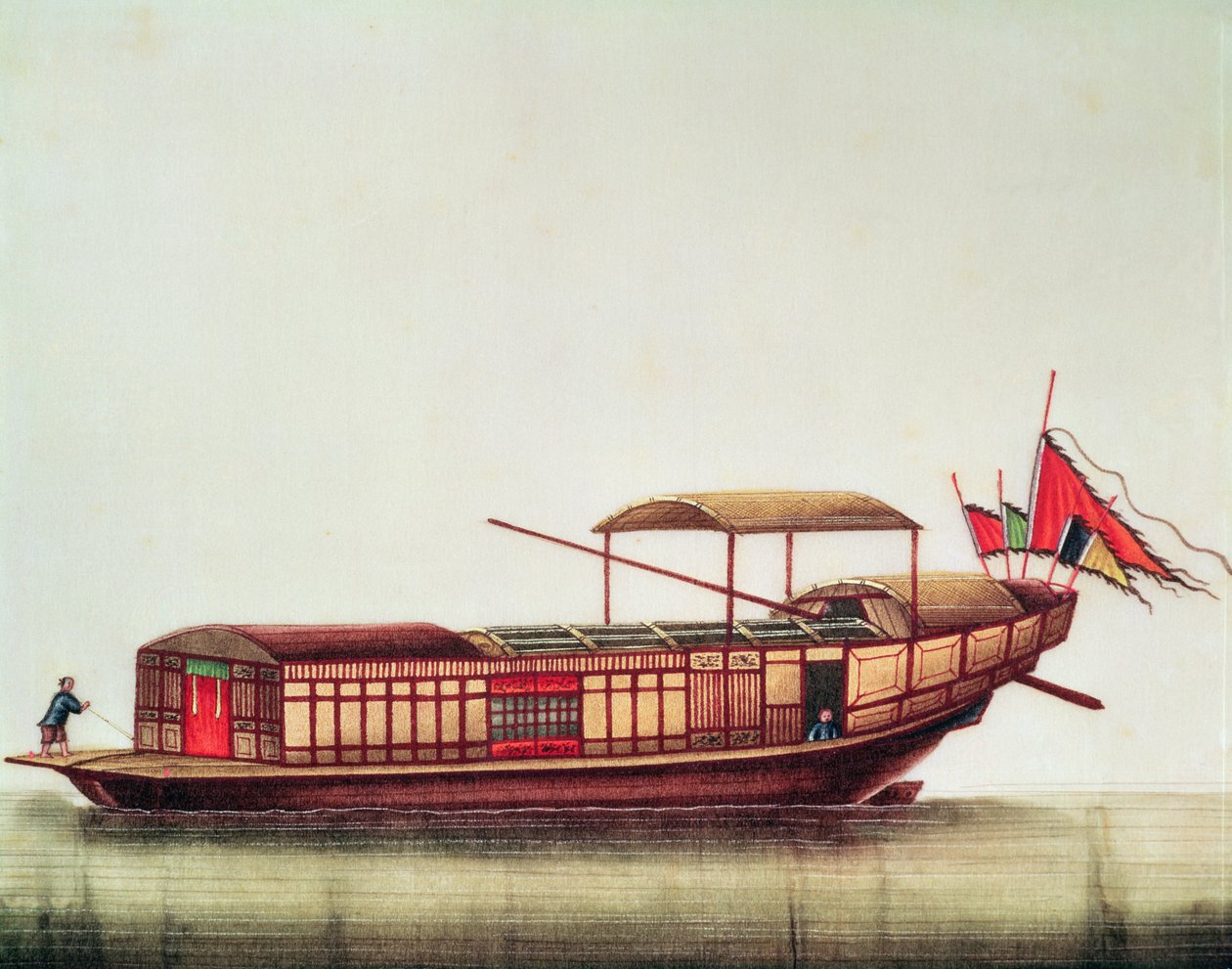 Ein chinesischer Sampan, Qianlong-Periode (1736-96) von Chinese School