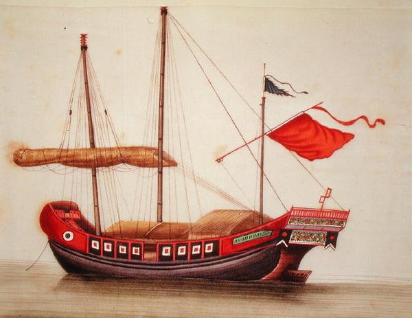 Einschiffung eines Segelbootes, Qianlong-Periode (1736-96) von Chinese School