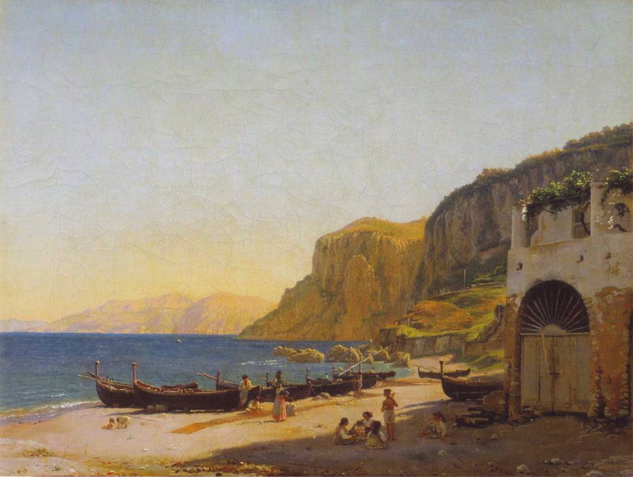 Blick auf Marina Grande, Capri von Christen Schjellerup Købke