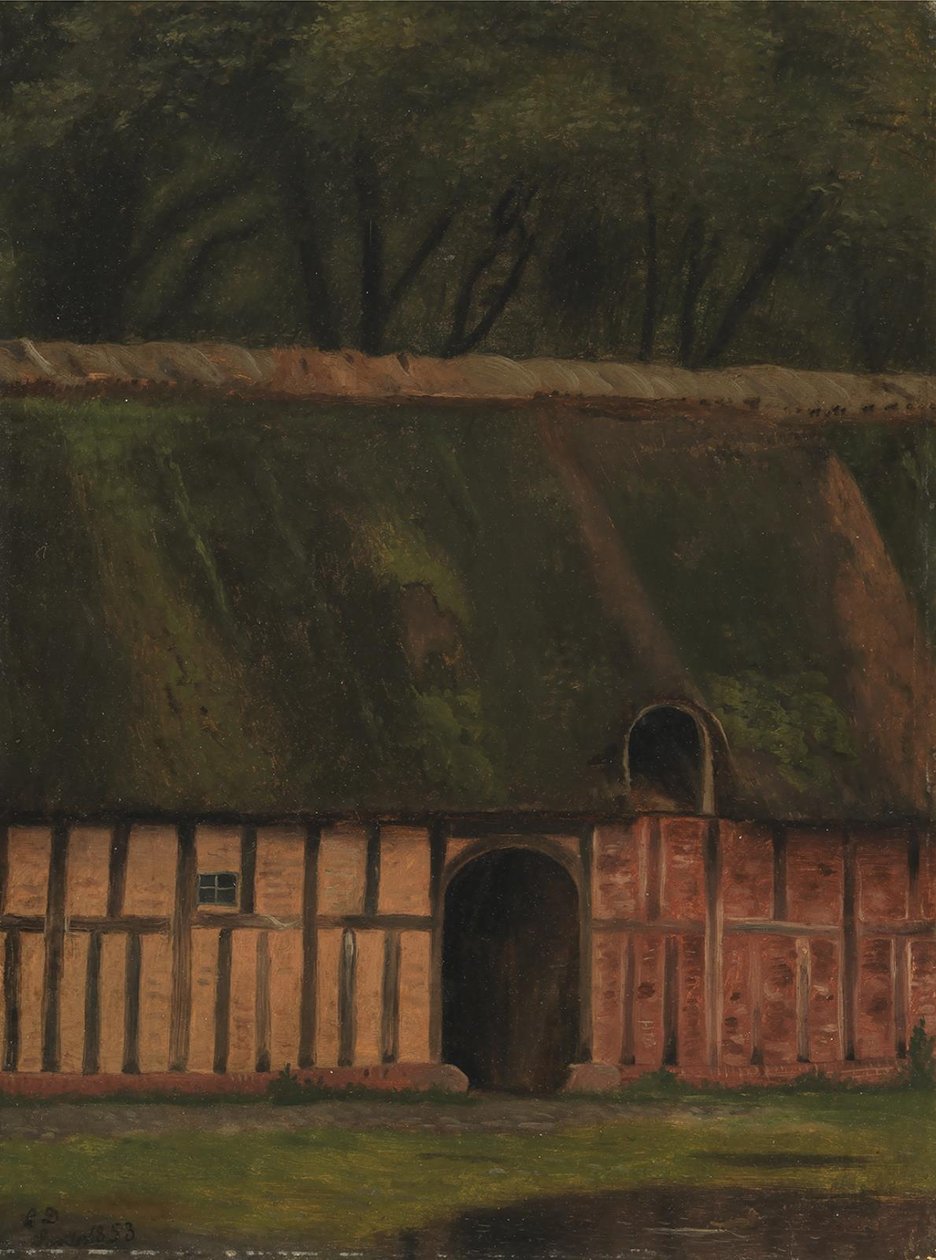 Ein Fachwerkgebäude bei Krabbesholm von Christen Dalsgaard