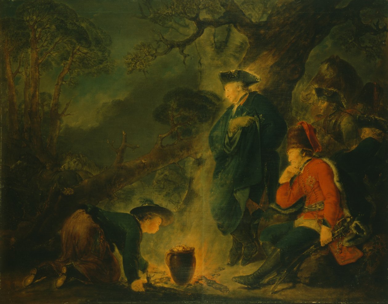 Friedrich der Große und General von Ziethen auf dem Weg zur Schlacht von Torgau von Bernhard Rode