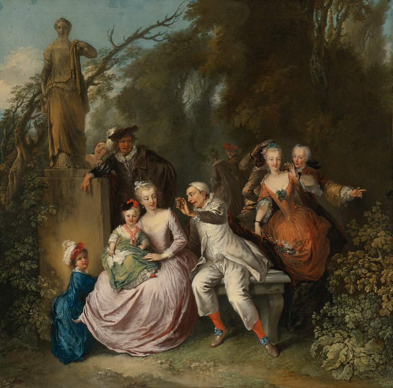 Eine komödiantische Aufführung in einem Park von Christian Wilhelm Ernst Dietrich