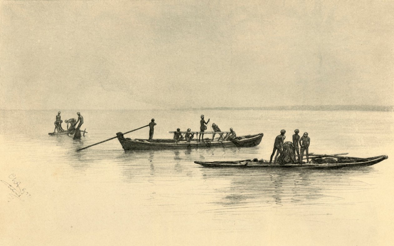 Fischerboote, Ceylon, 1898 von Christian Wilhelm Allers