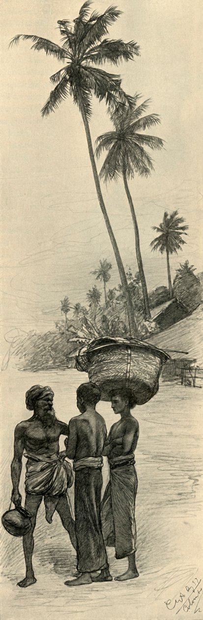 Gruppe von Männern, Colombo, Ceylon, 1898 von Christian Wilhelm Allers