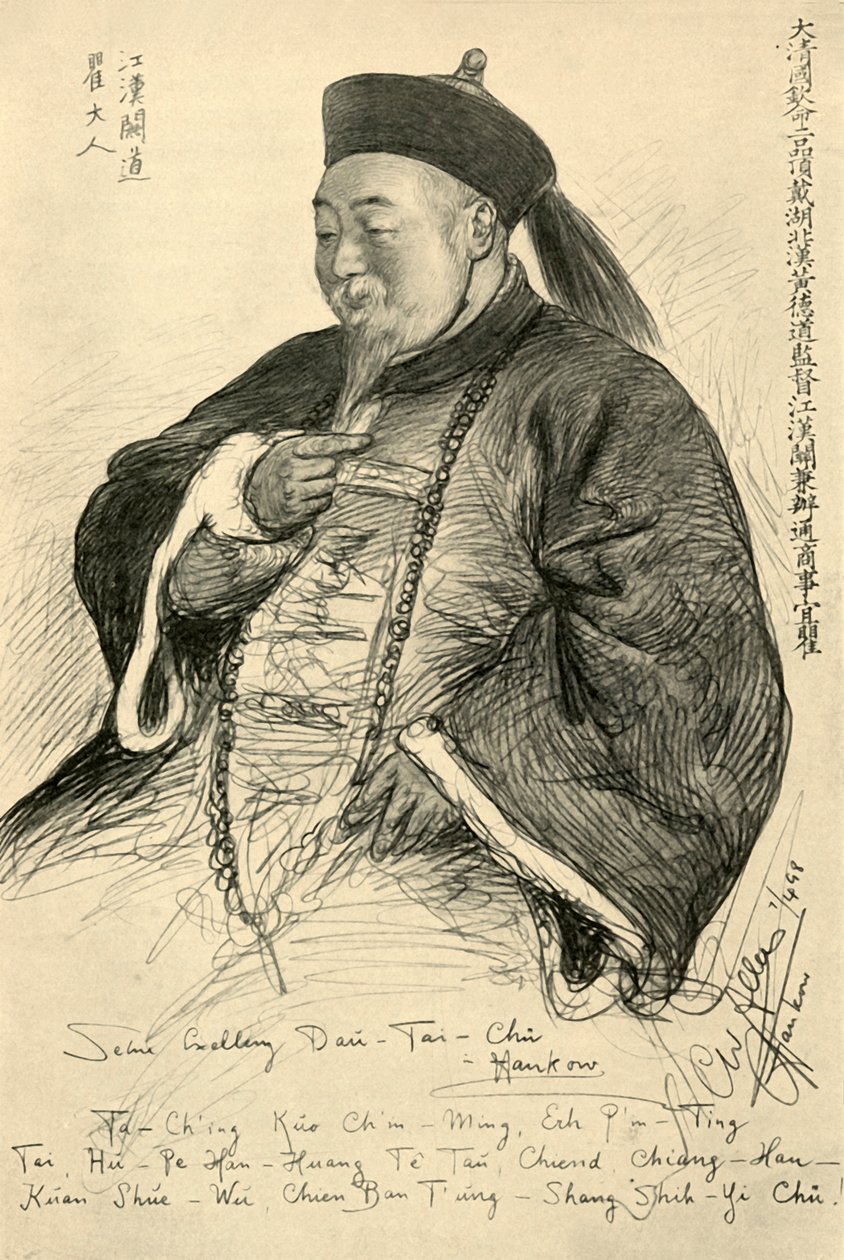 Seine Exzellenz Dau-Tai-Chu, Hankow, China, 1898 von Christian Wilhelm Allers