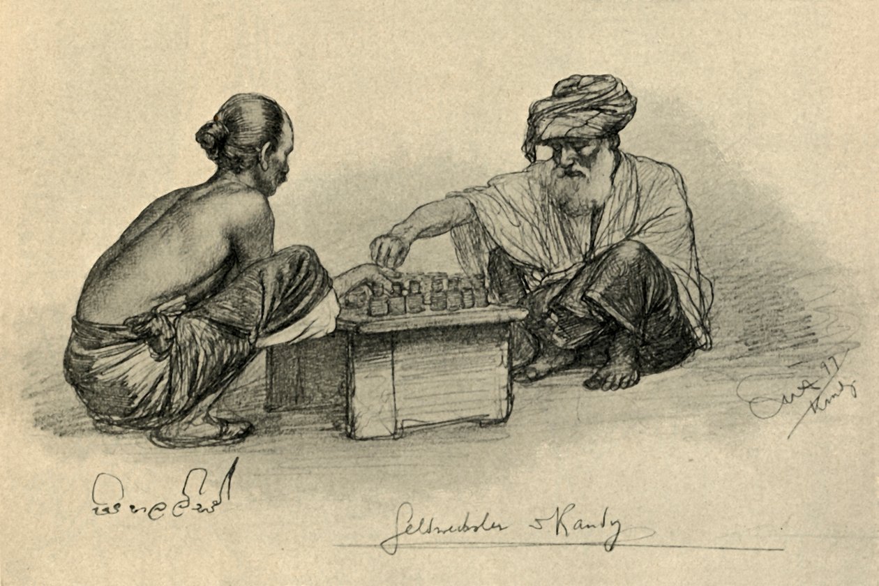 Geldverleiher, Kandy, Ceylon, 1898 von Christian Wilhelm Allers
