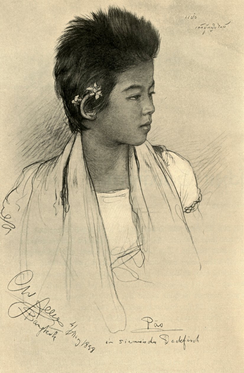Päo - Teenager-Mädchen, Bangkok, 1898 von Christian Wilhelm Allers