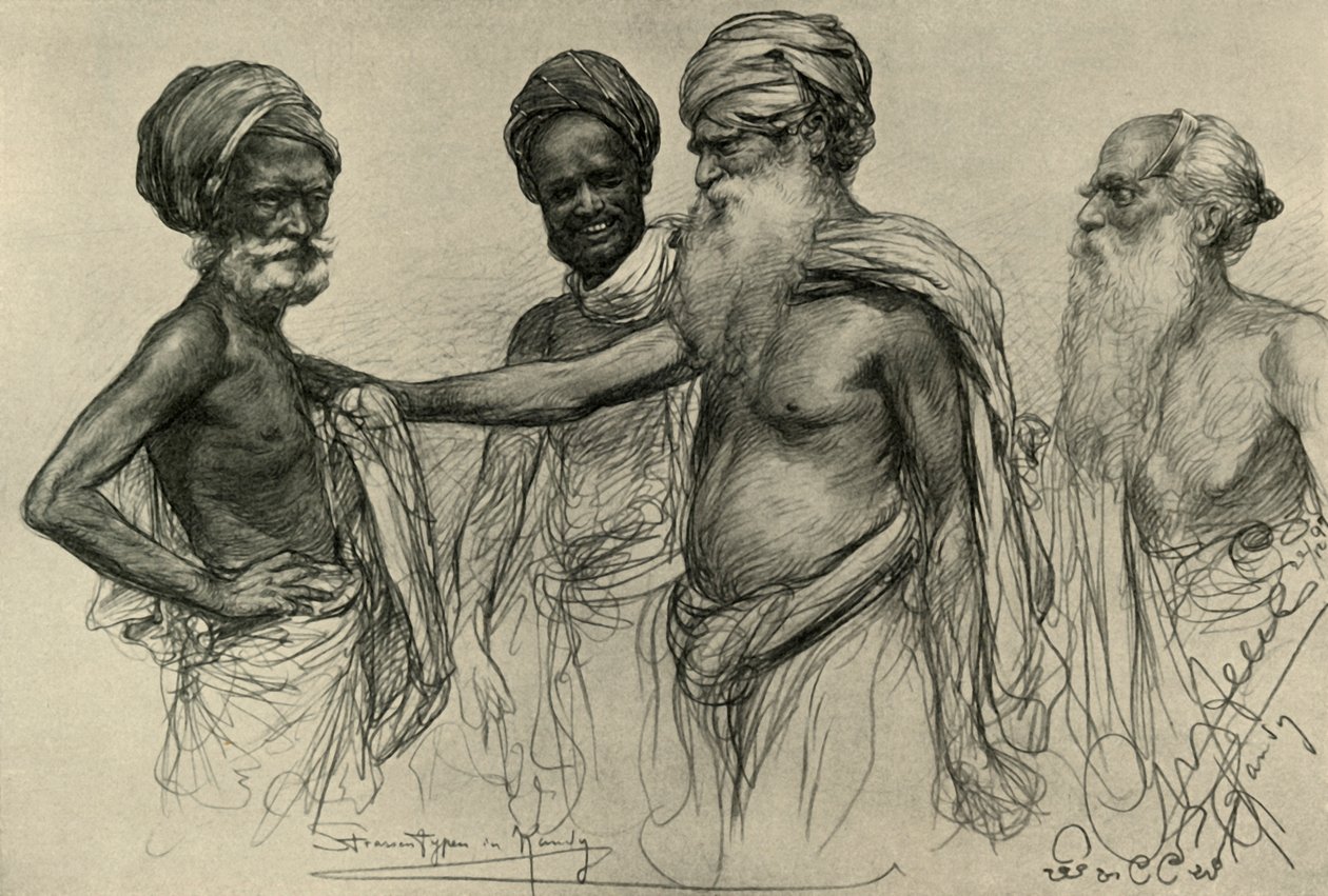 Straßenstudien, Kandy, Ceylon, 1898 von Christian Wilhelm Allers