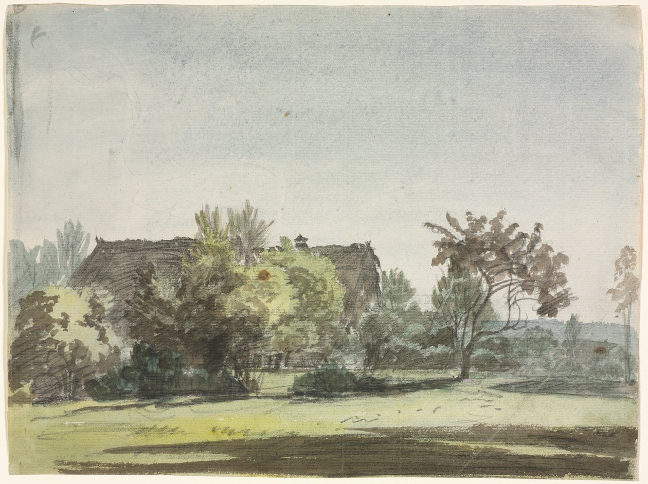 Bauernhaus hinter Bäumen von Christoph Nathe
