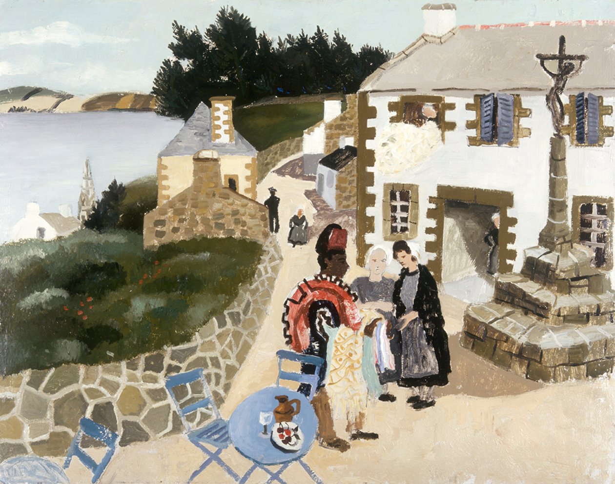 Der Teppichverkäufer, Treboul, 1930 von Christopher Wood