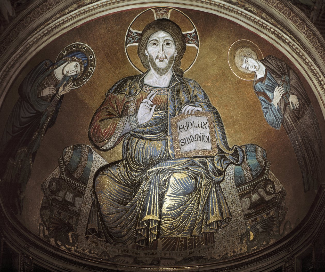 Christus in Majestät. Mosaik von Cimabue