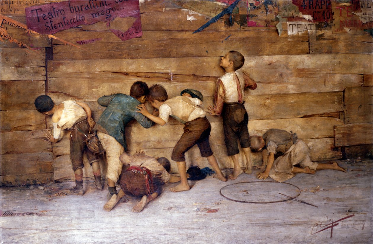 Senza Quattrini, Teatro Burattini, Florenz, 1887 von Cipriano Cei