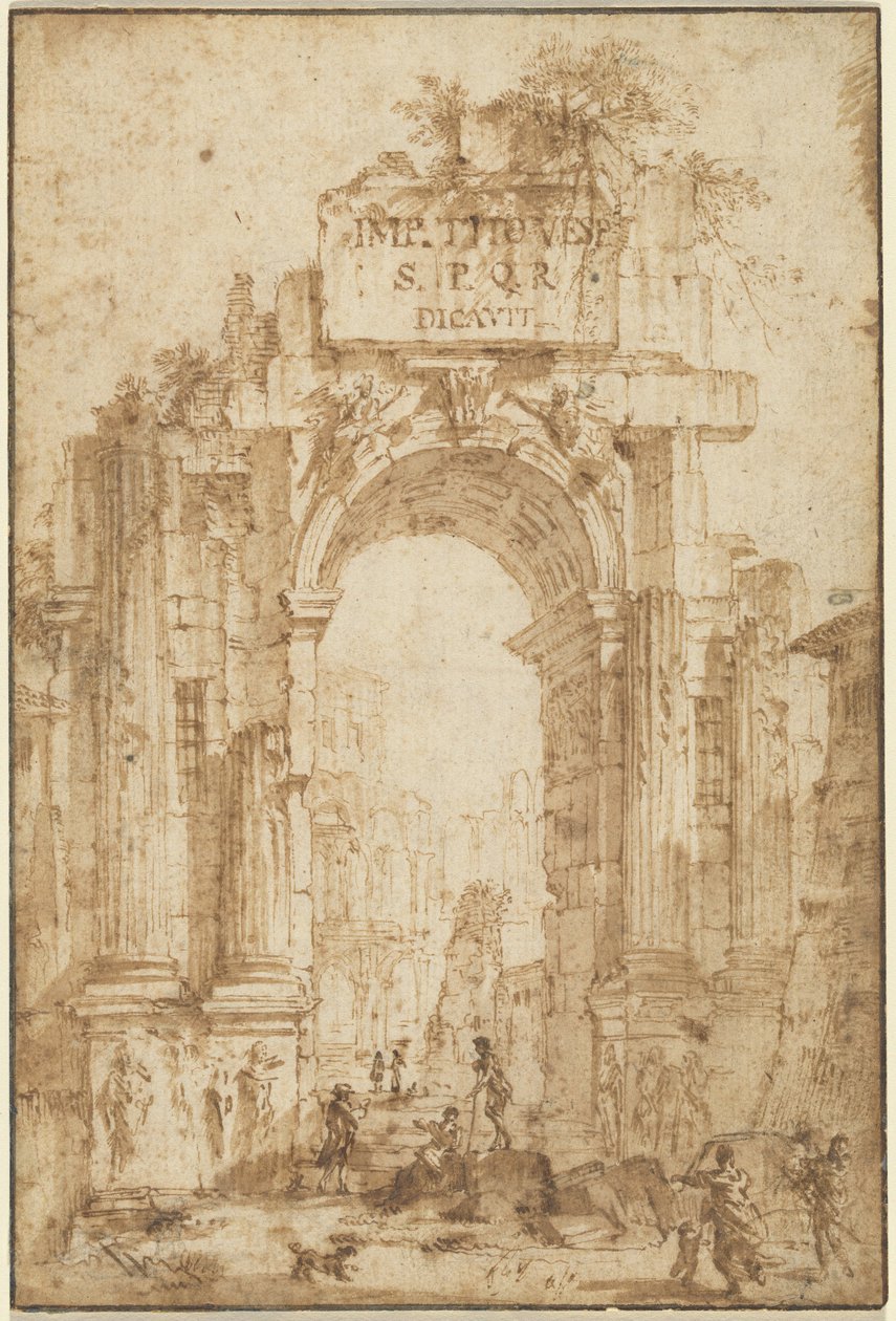 Titusbogen von Circle of Giovanni Paolo Panini