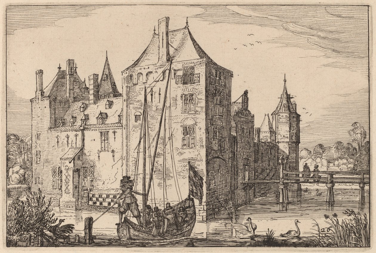 Schloss (Warmond?) von Claes Jansz Visscher after Johannes van Doetechum, the Elder after Lucas