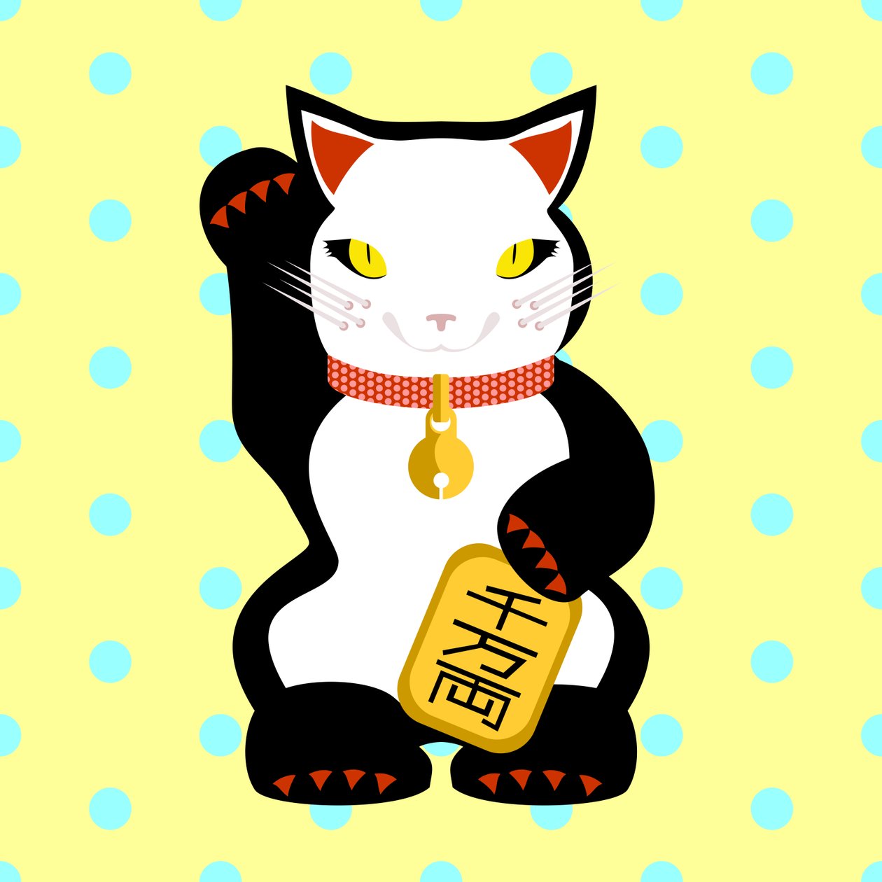 Maneki Neko Glückskatze von Claire Huntley