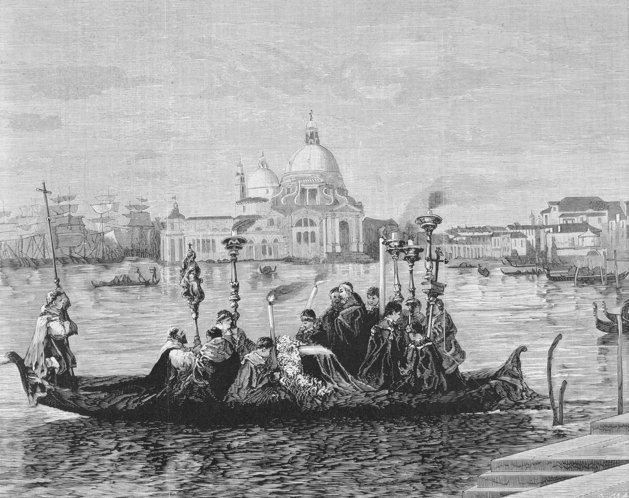 Eine Beerdigung in Venedig, nach dem Gemälde 