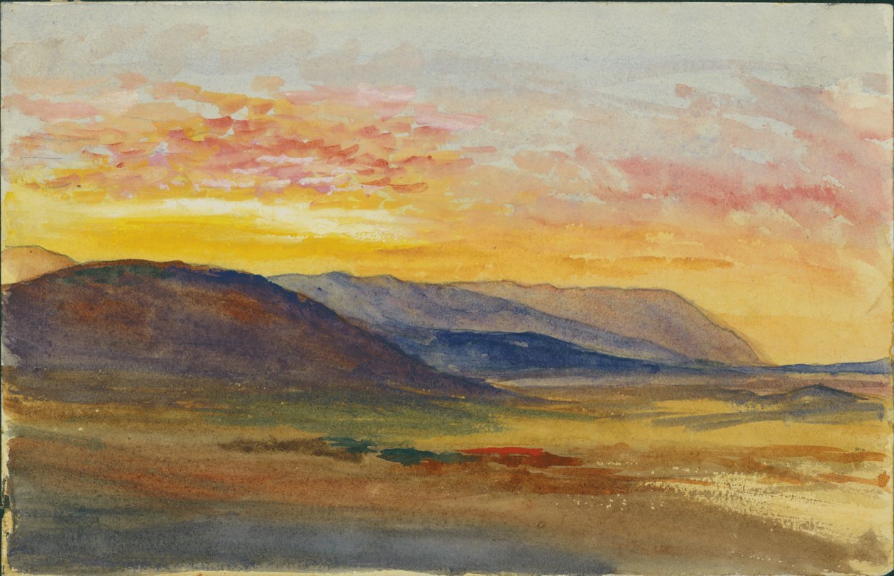 Der Berg Karmel im Herbst, Blick nach Westen bei Sonnenuntergang, 1872 von Claude Conder